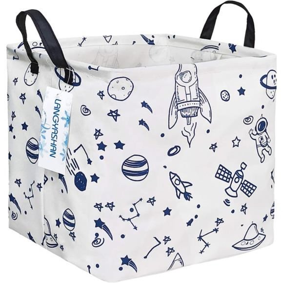 Square Storage Baskets Waterproof Canvas Children Laundry Nursery Hamper - Picture 1 of 7